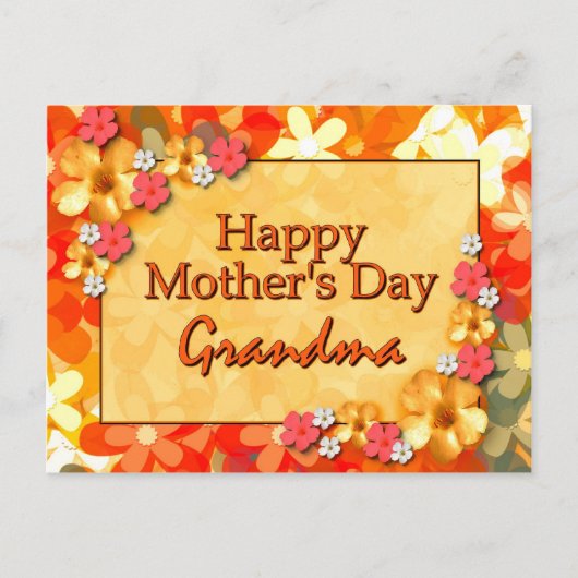 Happy Moederdag Grandma Briefkaart (Voorkant)