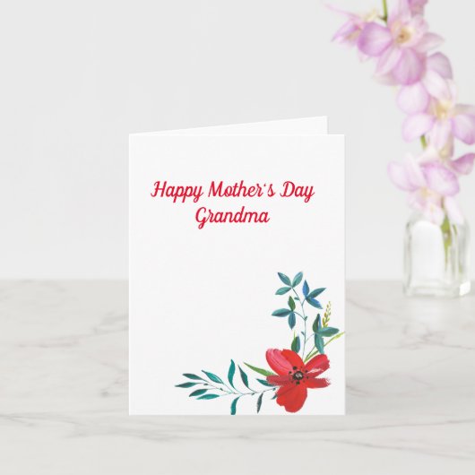 Happy Moederdag Grandma Kaart (Orchidee)