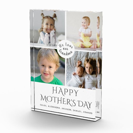 Happy Moederdag Grandma Photo Collage Fotoblokken (Rechts)