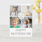 Happy Moederdag Grandma Photo Collage Kaart (Gele Bloem)