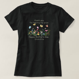Happy Moederdag Grandma Waterverf Floral T-shirt