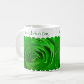 Happy Moederdag Green Roos Center Koffiemok (Voorkant links)