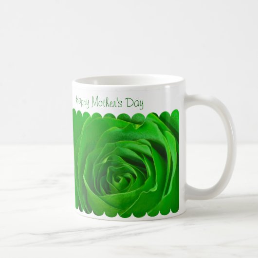 Happy Moederdag Green Roos Center Koffiemok (Rechts)