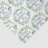 Happy Moederdag Greenery Foliage Wreath Tissuepapier (Detail)
