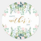 Happy Moederdag Greenery Sticker (Voorkant)