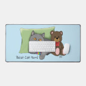 Happy Moederdag Grey Cat Bureaumat (Keyboard & Muis)