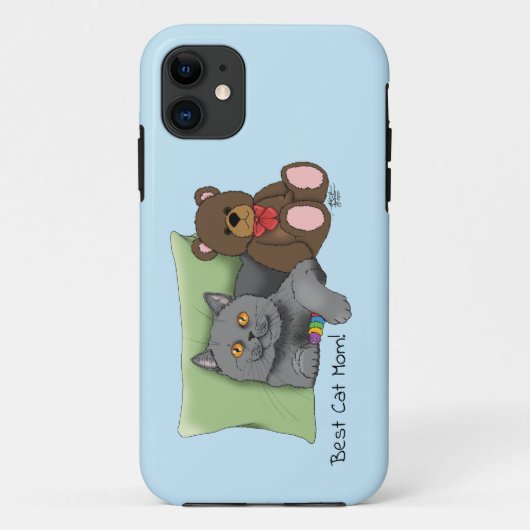 Happy Moederdag Grey Cat Case-Mate iPhone Case (Achterkant)