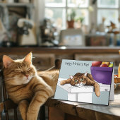 Happy Moederdag Grey Cat Kaart