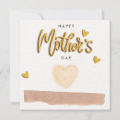 Happy moederdag groeting Gold folie Kaart (Voorkant)