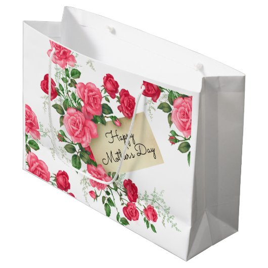 Happy Moederdag Groot Cadeauzakje (Voorkant Gekanteld)