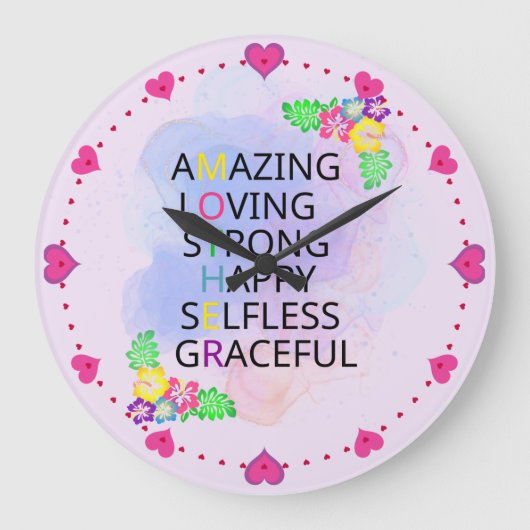 Happy Moederdag Grote Klok (Voorkant)