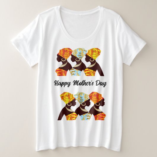 Happy Moederdag Grote Maat T-shirt (Design voorkant)