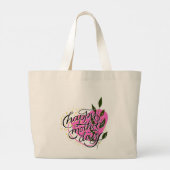 Happy Moederdag Grote Tote Bag (Achterkant)
