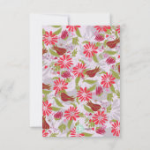 Happy Moederdag Hand Drawn Florals Red Kaart (Achterkant)