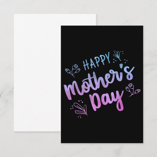 Happy Moederdag Happy Mothers Day Giften Bedankkaart (Voorkant / Achterkant)