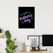 Happy Moederdag Happy Mothers Day Giften Poster (Thuiskantoor)