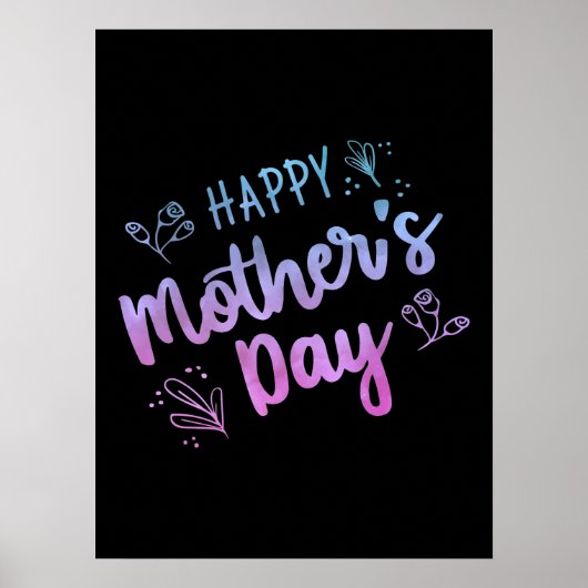 Happy Moederdag Happy Mothers Day Giften Poster (Voorkant)
