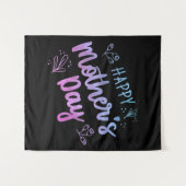 Happy Moederdag Happy Mothers Day Giften Wandkleed (Voorkant (horizontaal))