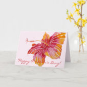 Happy Moederdag | Hawaiian Floral Kaart (Gele Bloem)