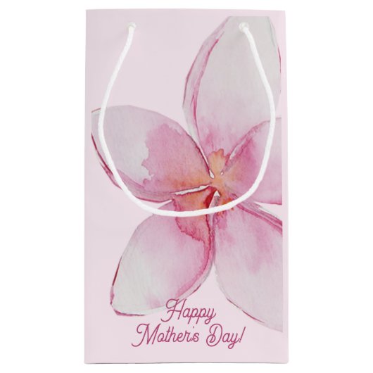 Happy Moederdag - Hawaiian Waterverf Flower Klein Cadeauzakje (Achterkant)