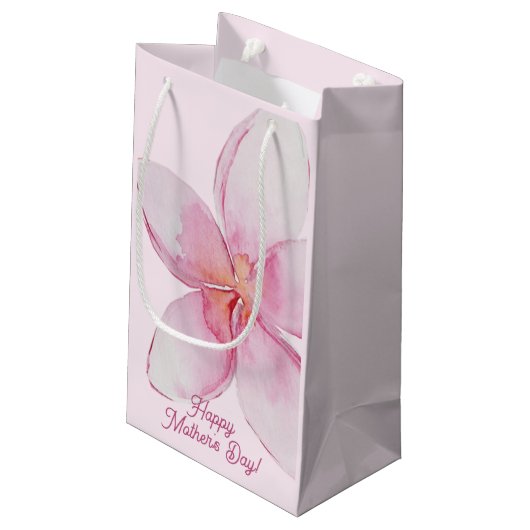 Happy Moederdag - Hawaiian Waterverf Flower Klein Cadeauzakje (Achterkant Gekanteld)