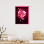 HAPPY MOEDERDAG HEART/border by SHARON SHARPE Poster (Keuken)