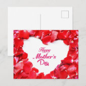Happy Moederdag Heart Briefkaart (Voorkant / Achterkant)