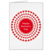 Happy Moederdag Heart Circle Mandala over White (Voorkant)