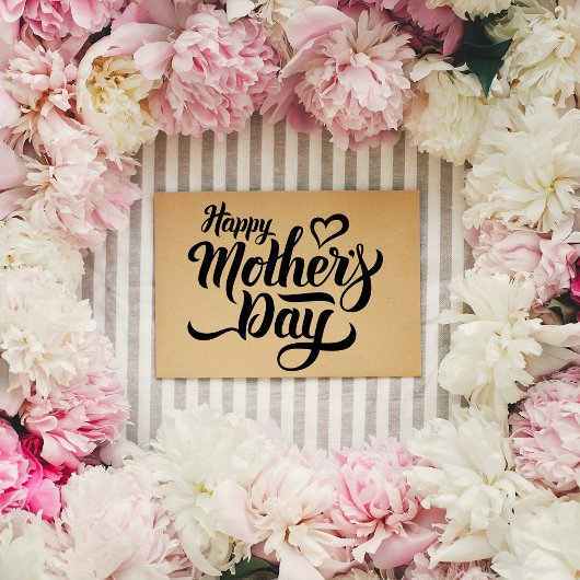 Happy Moederdag Heart Craft Rubber Stamp Rubberstempel