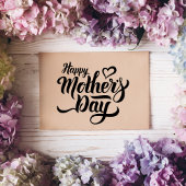 Happy Moederdag Heart Craft Rubber Stamp Rubberstempel