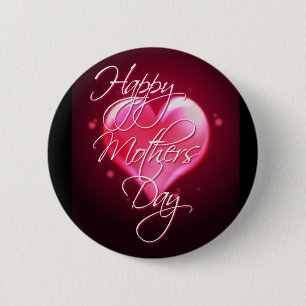 HAPPY MOEDERDAG HEART DOOR SHARON SHARPE RONDE BUTTON 5,7 CM