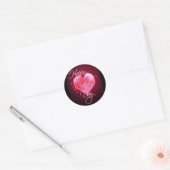HAPPY MOEDERDAG HEART DOOR SHARON SHARPE RONDE STICKER (Envelop)