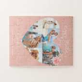 Happy Moederdag Heart Floral Foto Collage Pink Legpuzzel (Horizontaal)