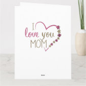 Happy Moederdag Heart gepersonaliseerd Kaart (Achterkant)