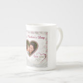 Happy Moederdag Heart gepersonaliseerd Porselein Kop (Voorkant rechts)