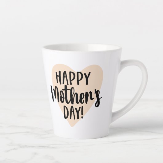 Happy Moederdag Heart Latte Mok (Rechts)