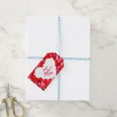 Happy Moederdag - Heart Shaped Roos Petals Cadeaulabel (Met Touw)