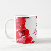Happy Moederdag - Heart Shaped Roos Petals Koffiemok (Links)