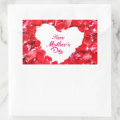Happy Moederdag - Heart Shaped Roos Petals Rechthoekige Sticker (Tas)