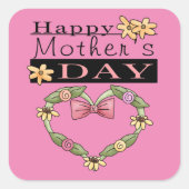 Happy Moederdag Heart sticker (Voorkant)