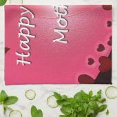 Happy Moederdag Heart Theedoek (Gevouwen)