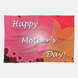 Happy Moederdag Heart Theedoek