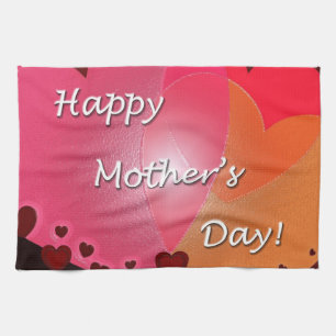 Happy Moederdag Heart Theedoek