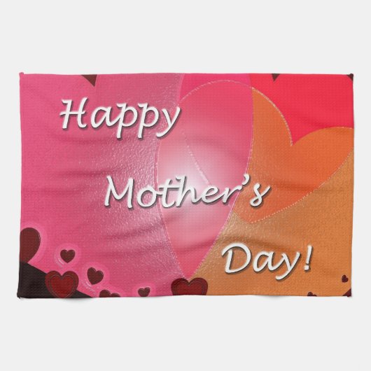 Happy Moederdag Heart Theedoek (Horizontaal)