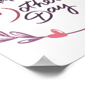 Happy Moederdag Hearts Floral Wreath Bouquet Poster (Hoek)