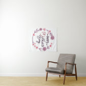 Happy Moederdag Hearts Floral Wreath Bouquet Wandkleed (In Situ (horizontaal))