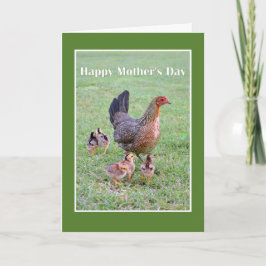 Happy Moederdag Hen en Chicken Kaart