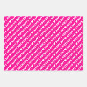 Happy Moederdag Hot Pink en White Inpakpapier Vel (Voorkant)