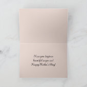 Happy Moederdag Hot Pink Hibiscus Card Kaart (Binnen)