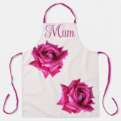 Happy Moederdag  hot pink roos floral fun Schort (Voorkant)